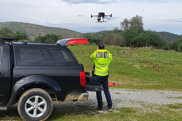 καταγραφή με drones σε συνεργασία με την εταιρεία Aerata