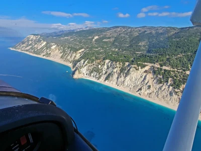 Surveys from the airplane are especially useful at sea.