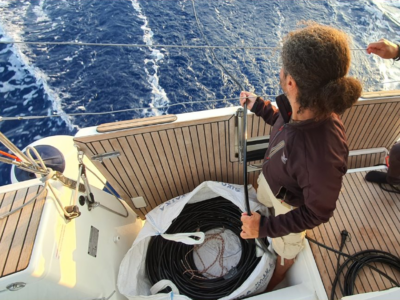 Towed hydrophones are attached to a long cable to be dragged behind the boat.