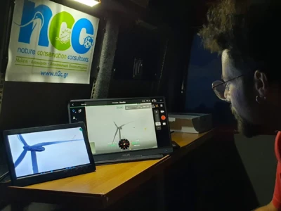 nightly monitoring of bird migration near to a windpark using thermal cameras